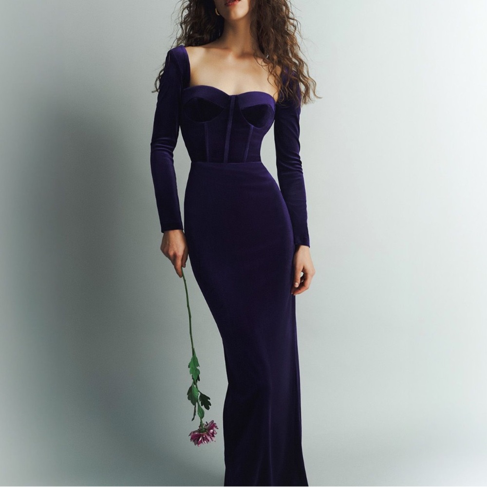 Alia 🪻Violet Velvet Gown